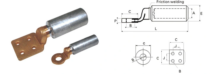 High Quality a, B, C, D Type Copper-Aluminium Terminal Cable Lug Connector